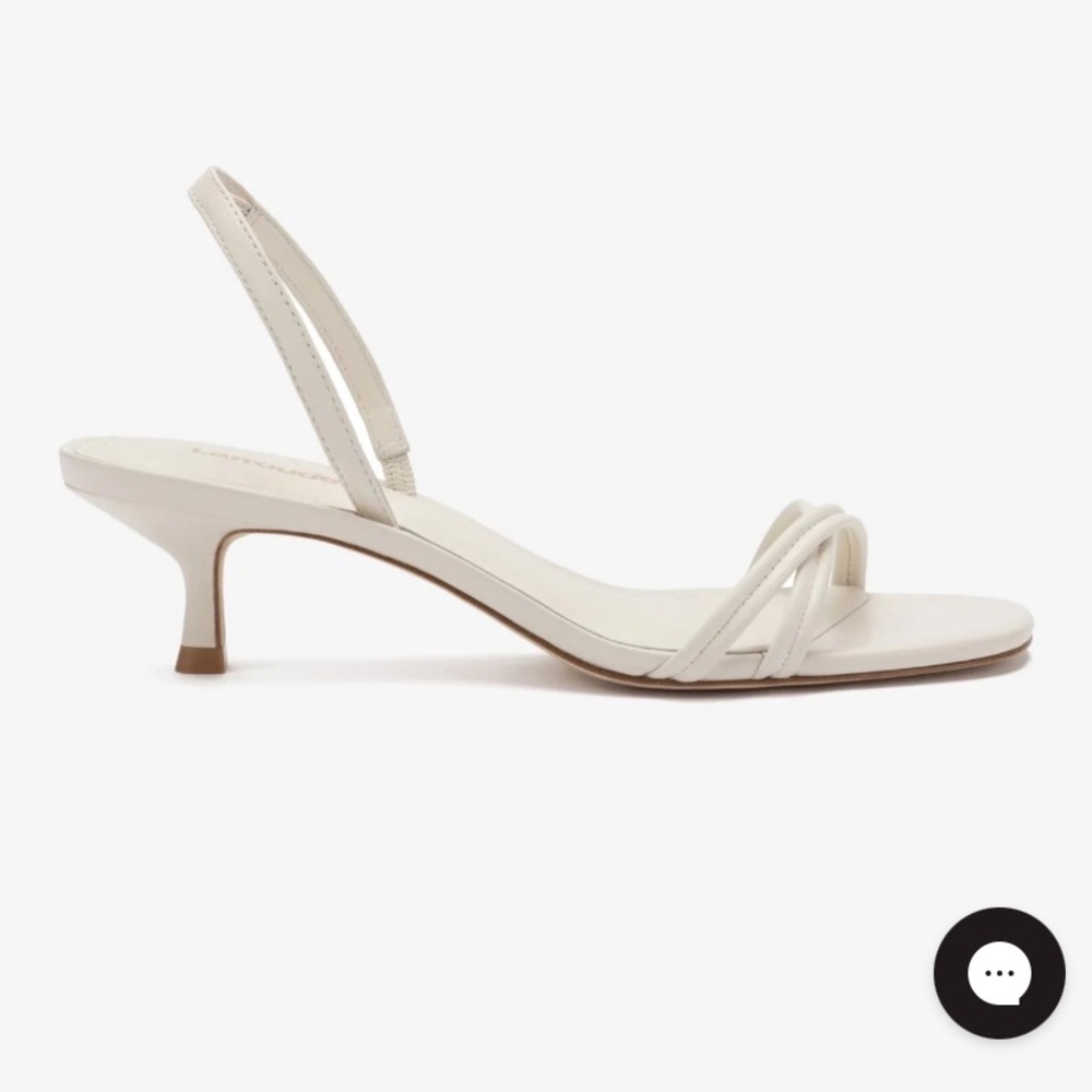Larroude Mini Annie Sandal In Ivory Leather